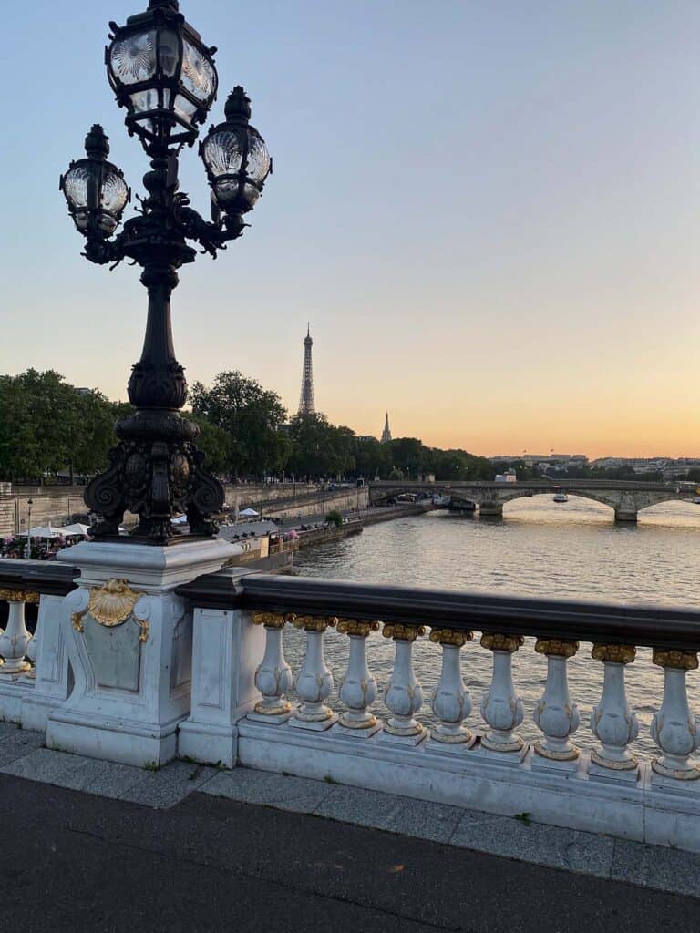 Paris at Sunset from Pont Alexandre Bridge 