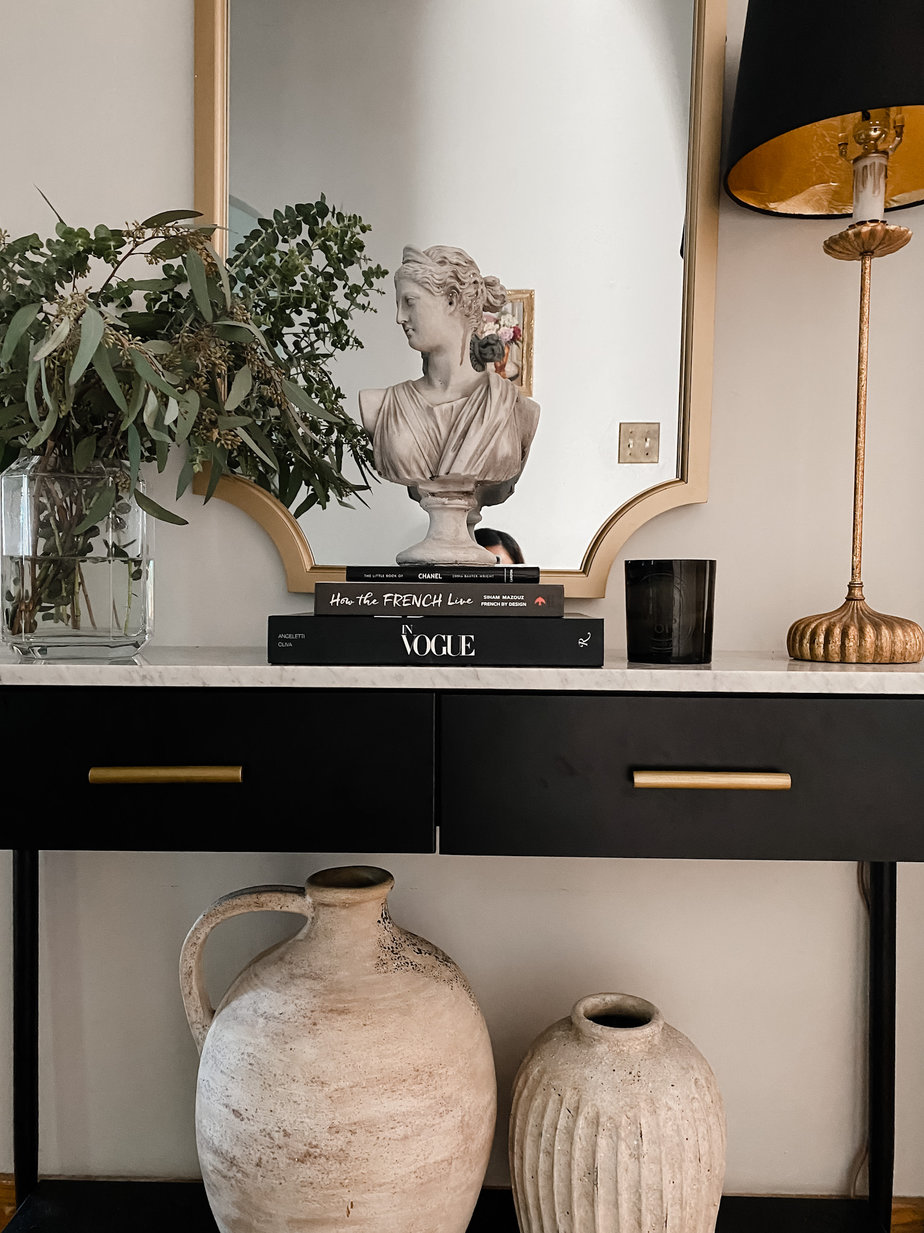 Greenery on a vase with