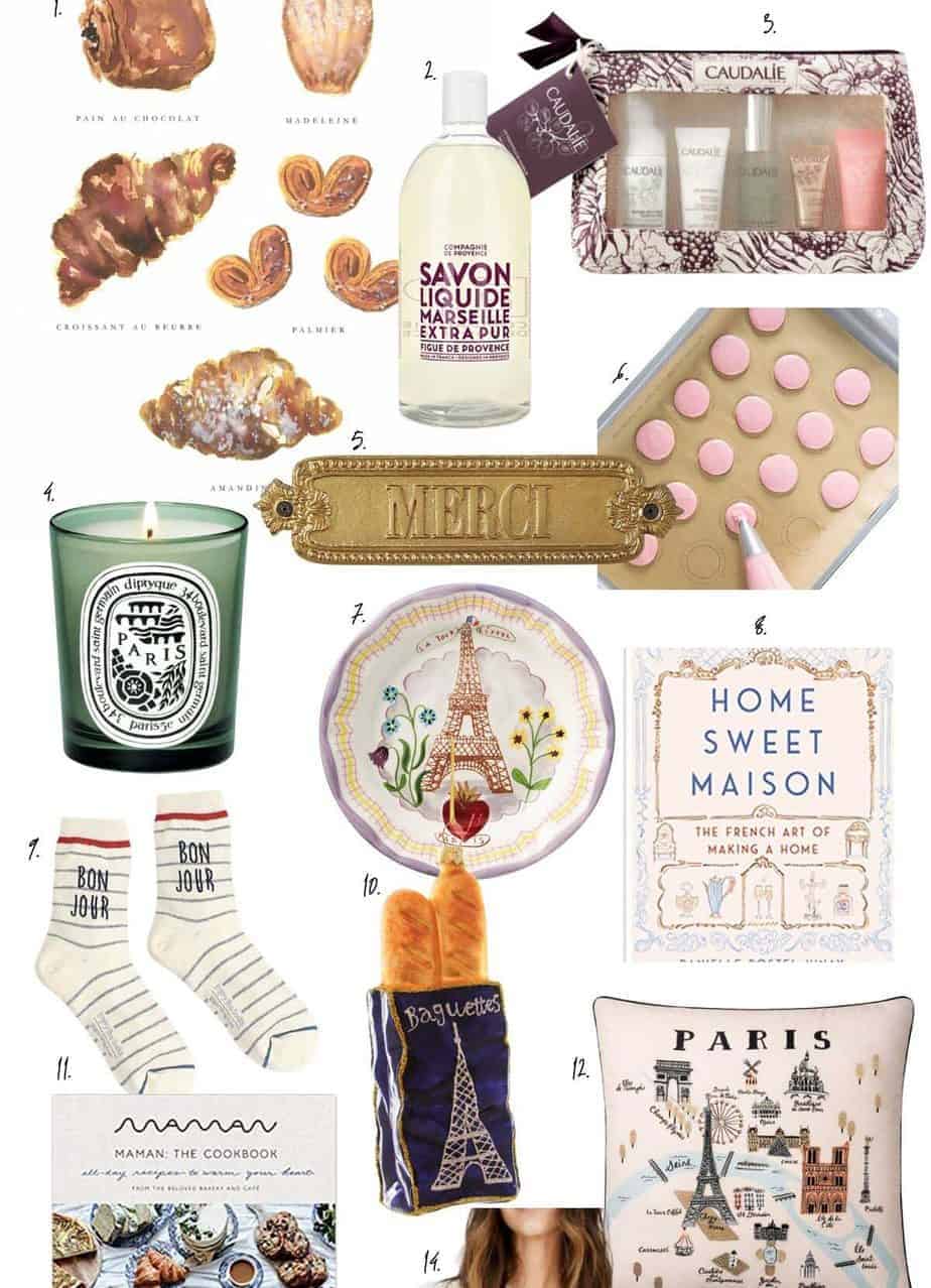 Graphic of gifts to get a Franchophile