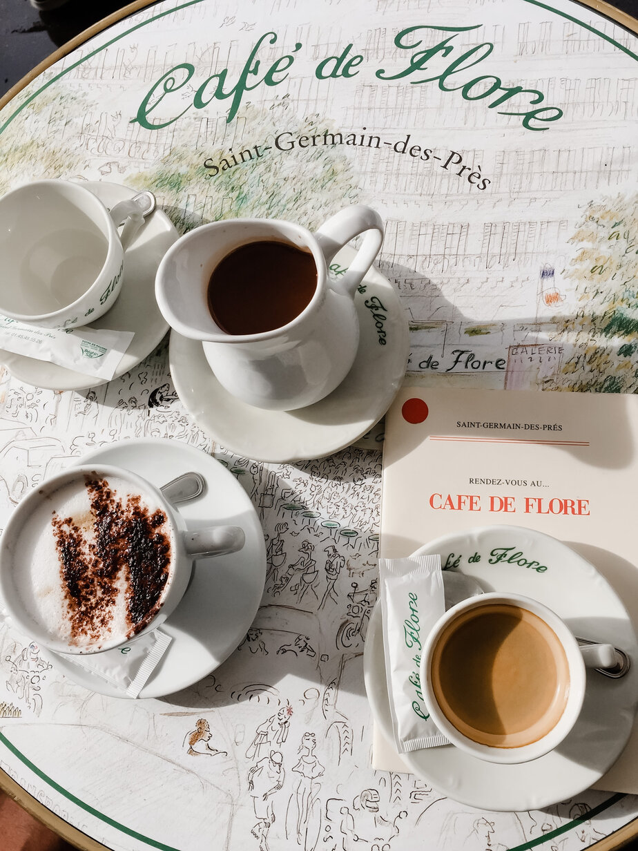 food from cafe de flore in paris