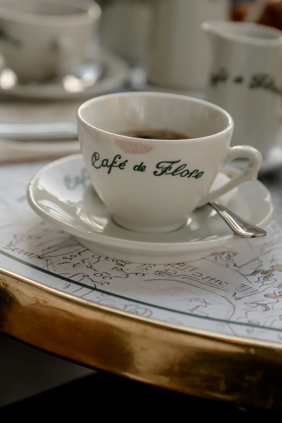 coffee cup with lipstick