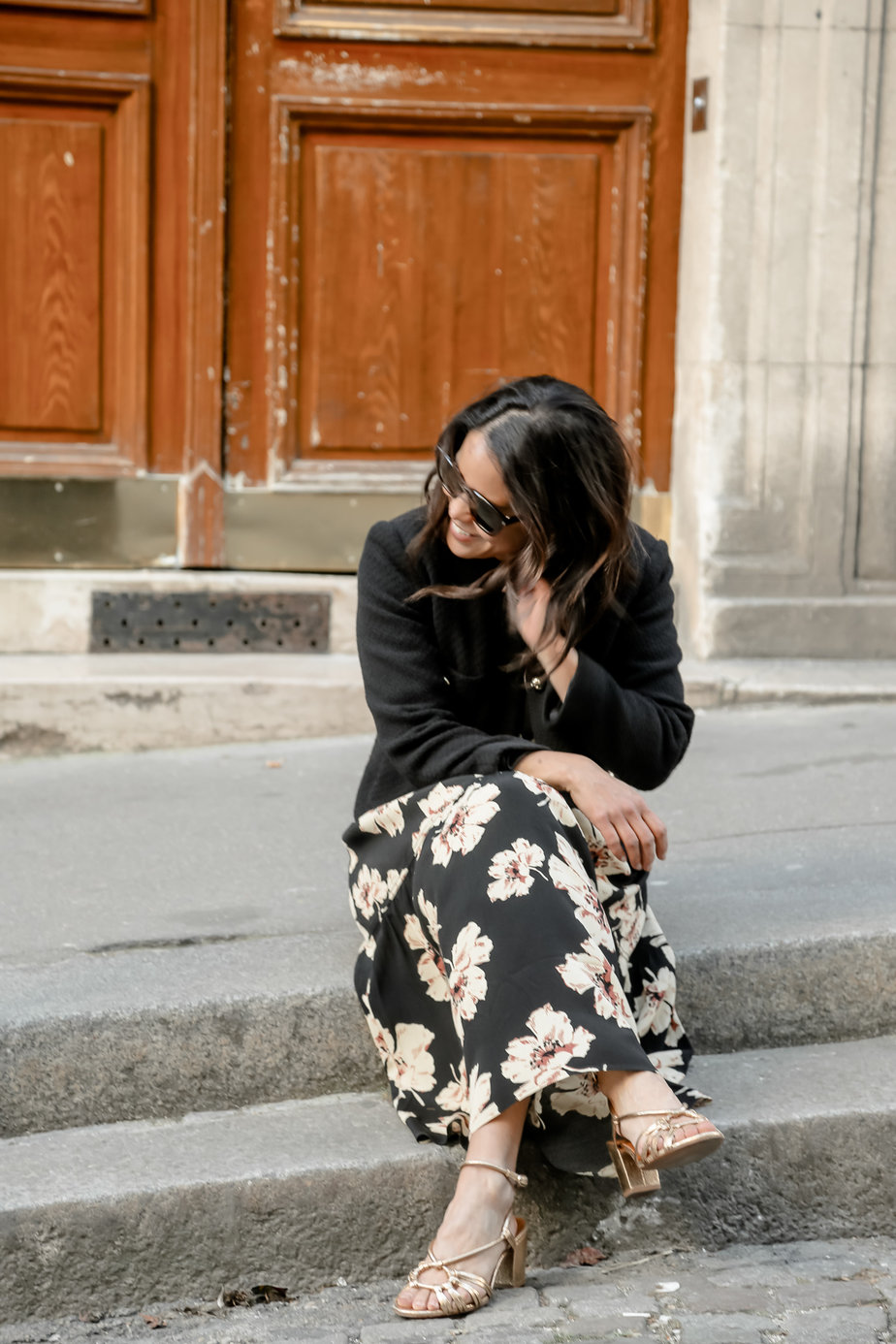 sitting down on the ground in paris