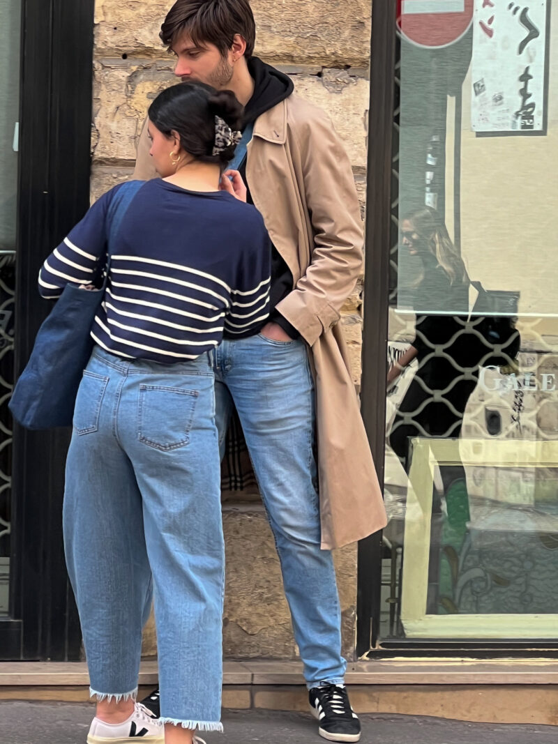 guy and girl talking in paris