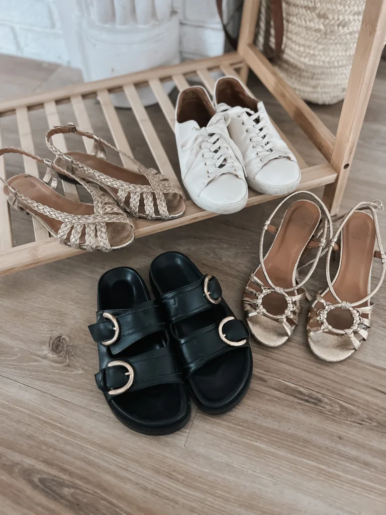 Black sandals, tennis shoes, gold sandals | Sézane Shoes For Summer