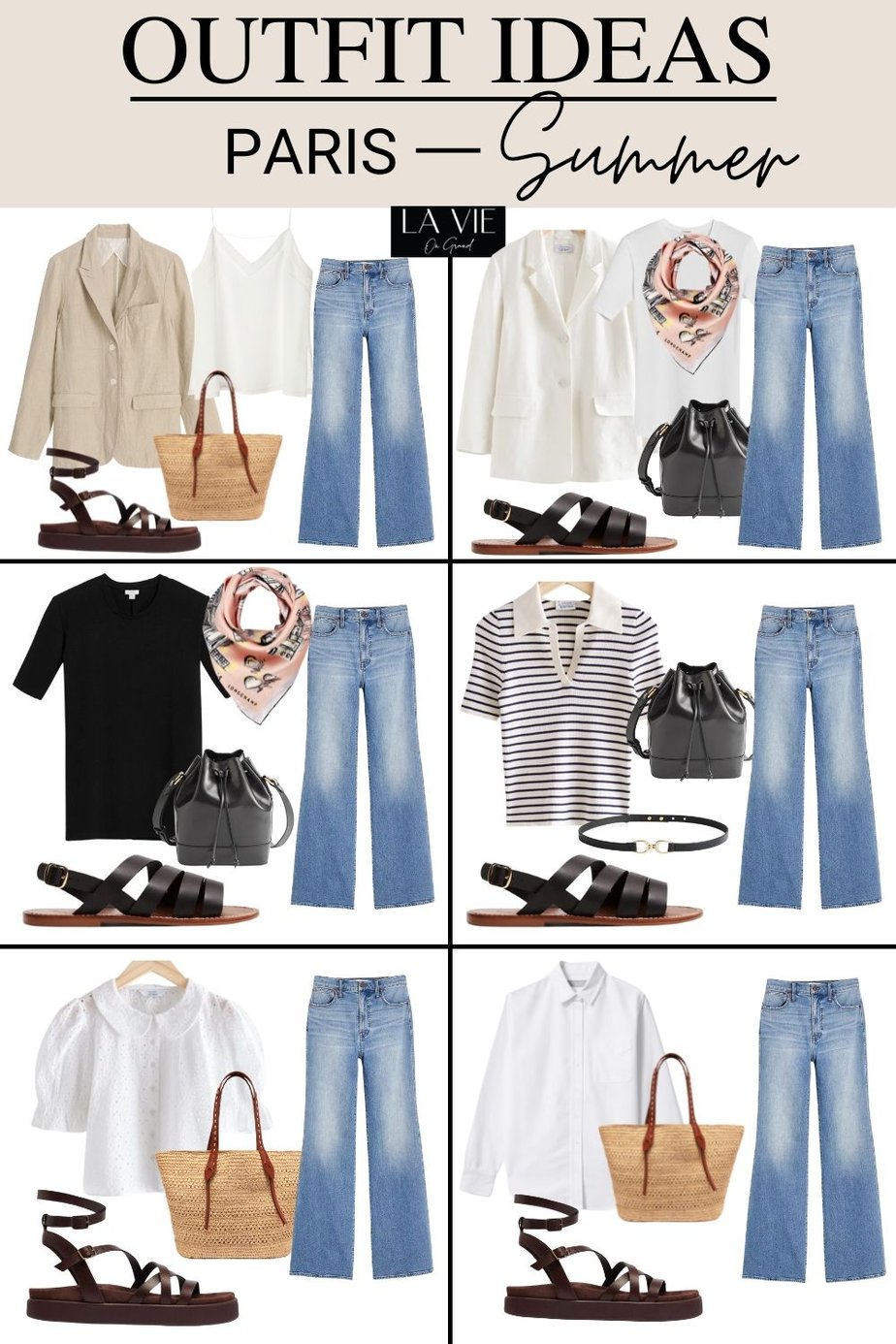 graphic of outfit ideas for paris 
