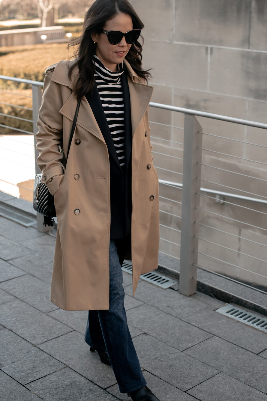 Wearing Sèzane Scott Trench Walking