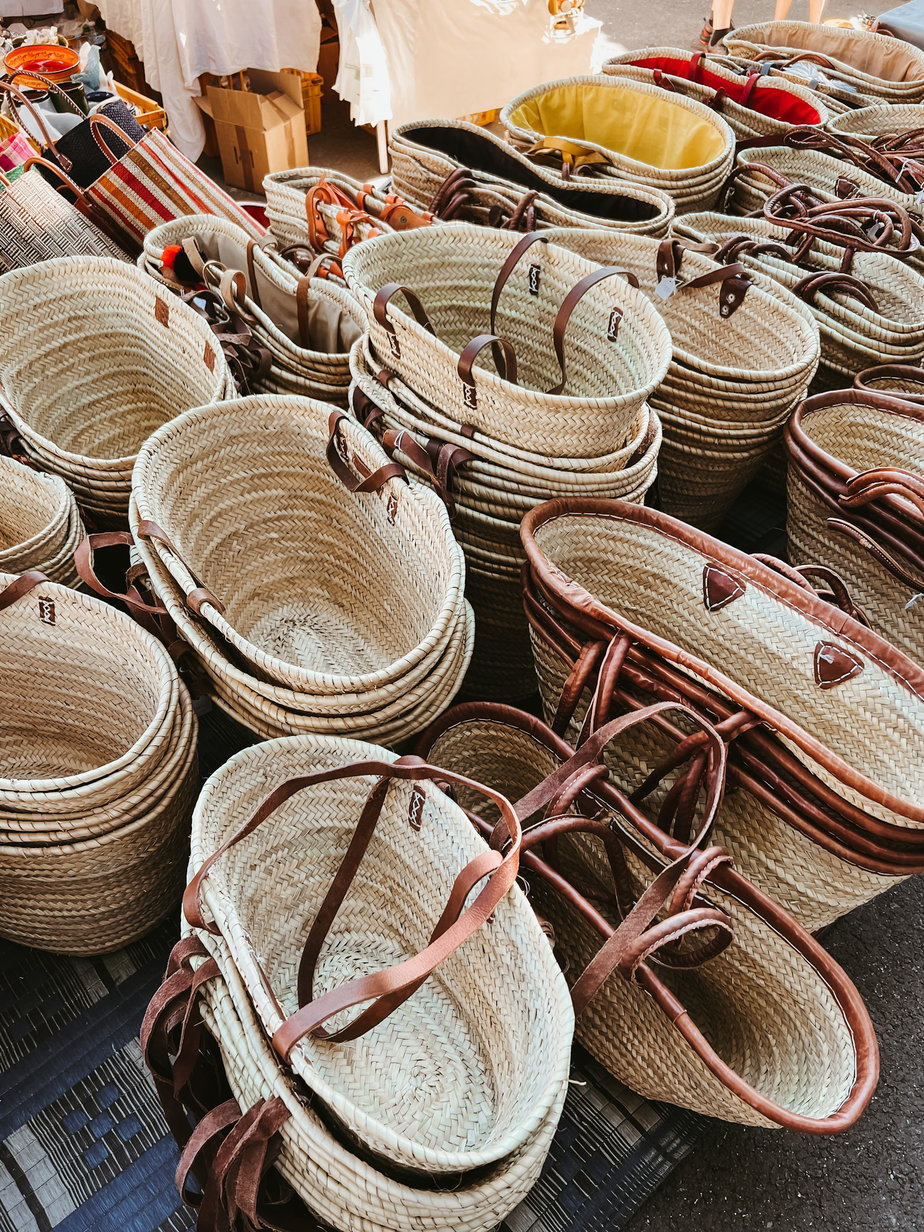 French market totes French market totes stacked up