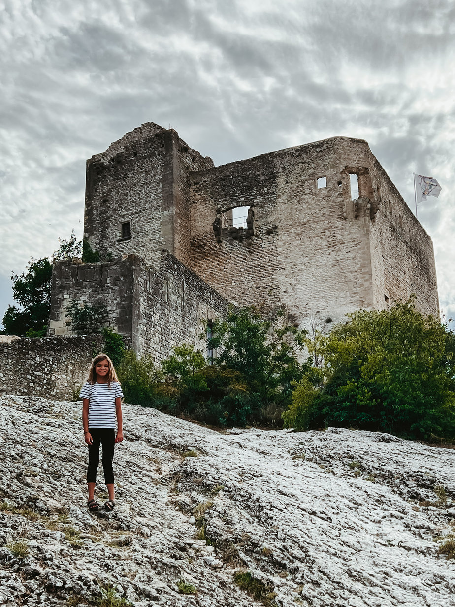 Provence castle uphill Castle on a hill in Provence