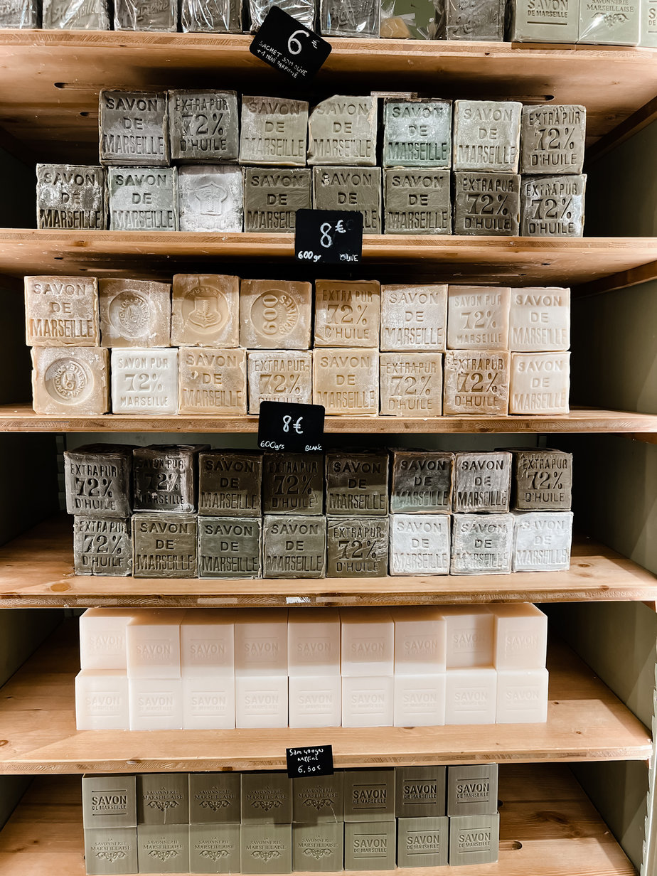 marseille soap on display 