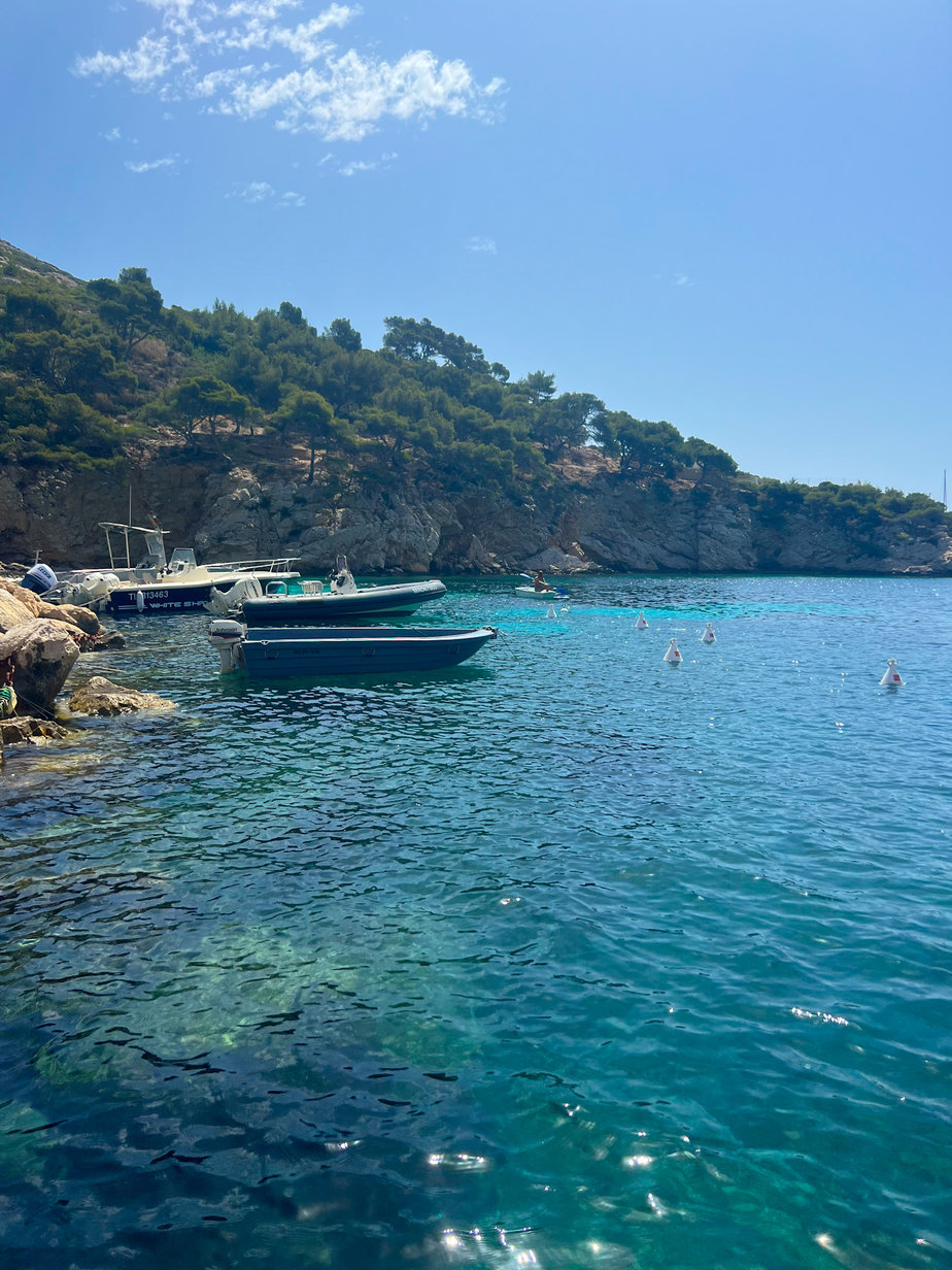 Boats on the water in the Mediterannean