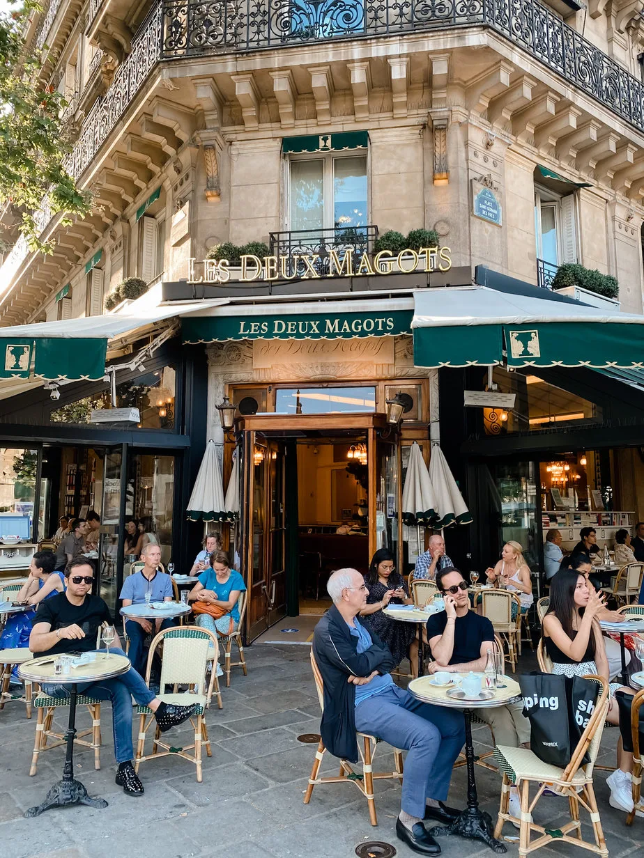 exterior of le deux magots in paris