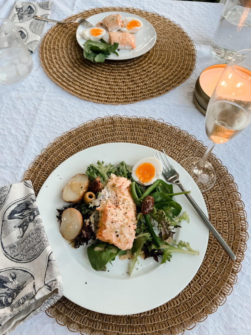 Salmon Nicoise Salad on A Plate