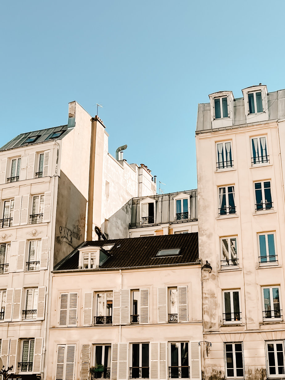 Building exteriors of Montmarte Paris