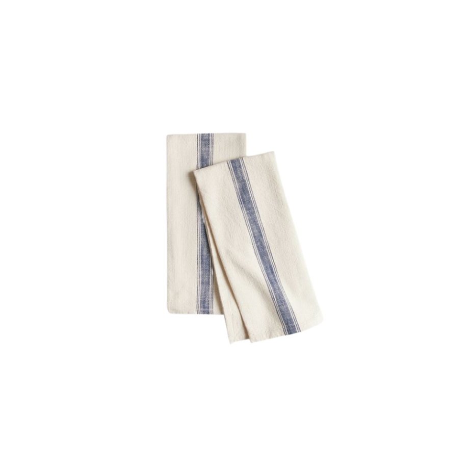 blue and white french tea towels