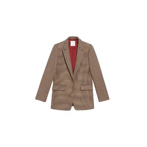 Houndstooth Red and Green Blazer from Sandro Paris