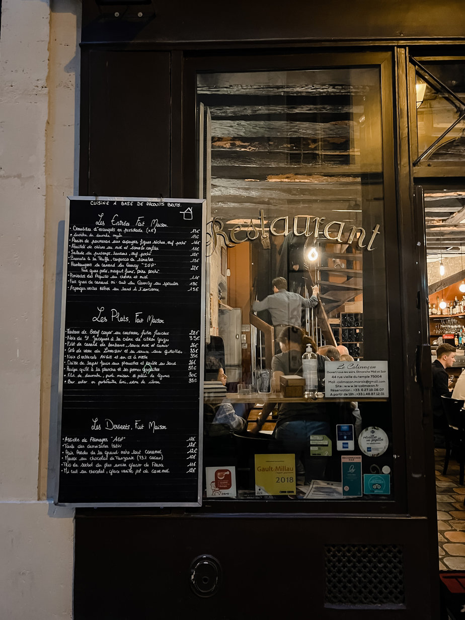 Exterior shot of Le Colimaçon in Paris