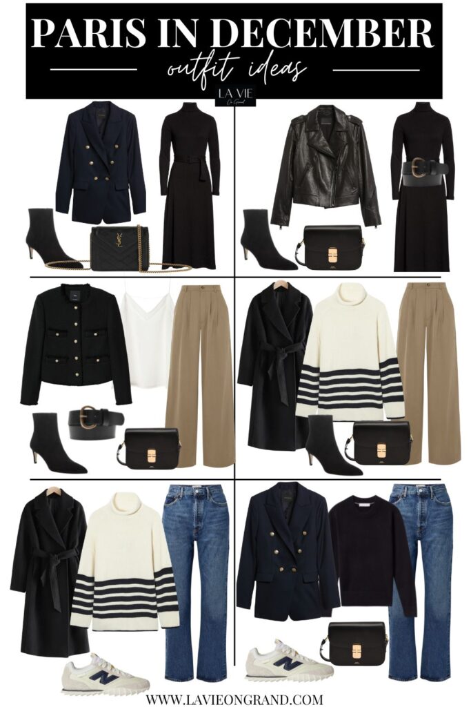 6 different outfit ideas for what to pack for paris