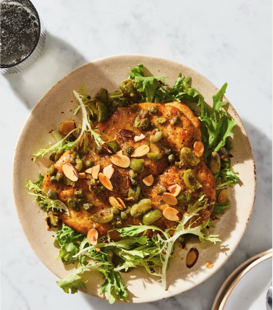 Chicken Paillard on a Counter