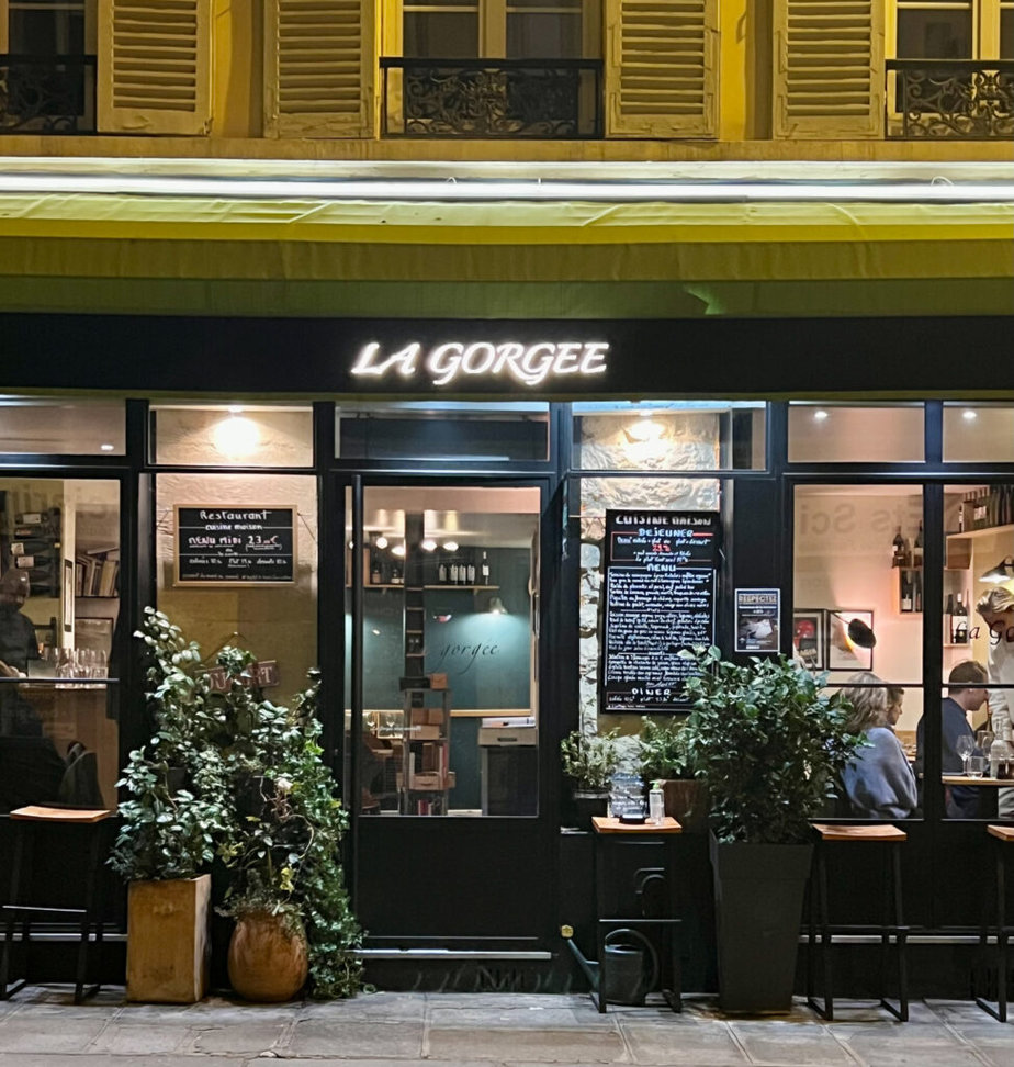 Outside exterior of La Gorgee in Paris