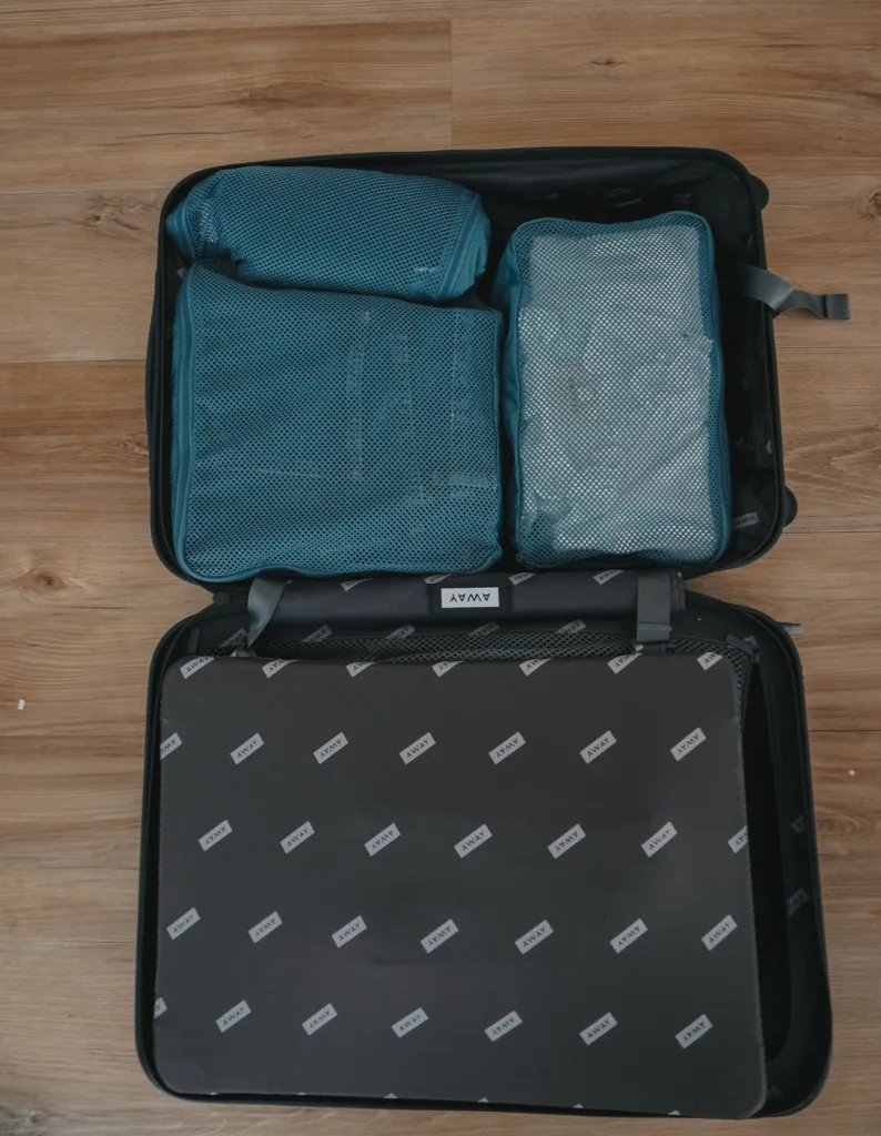 Showing inside of a suitcase | How To Pack For Paris In A Carry-On