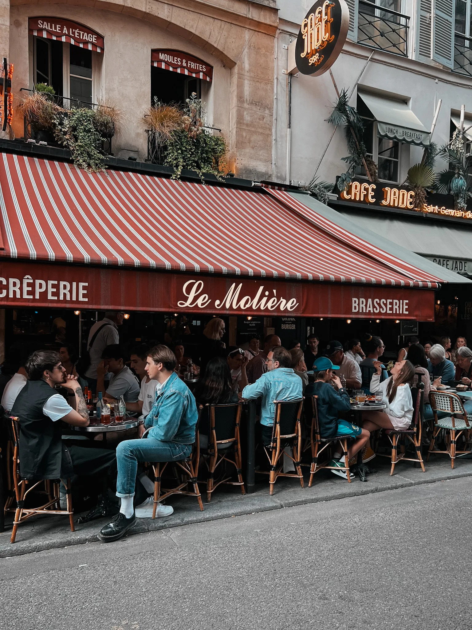 Paris cafe in June