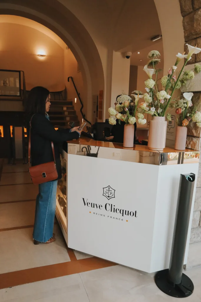 Front counter of Veuve Clicquot