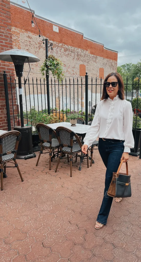 silk blouse with jeans silk blouse with jeans | Classic Summer Pieces For Women Over 40