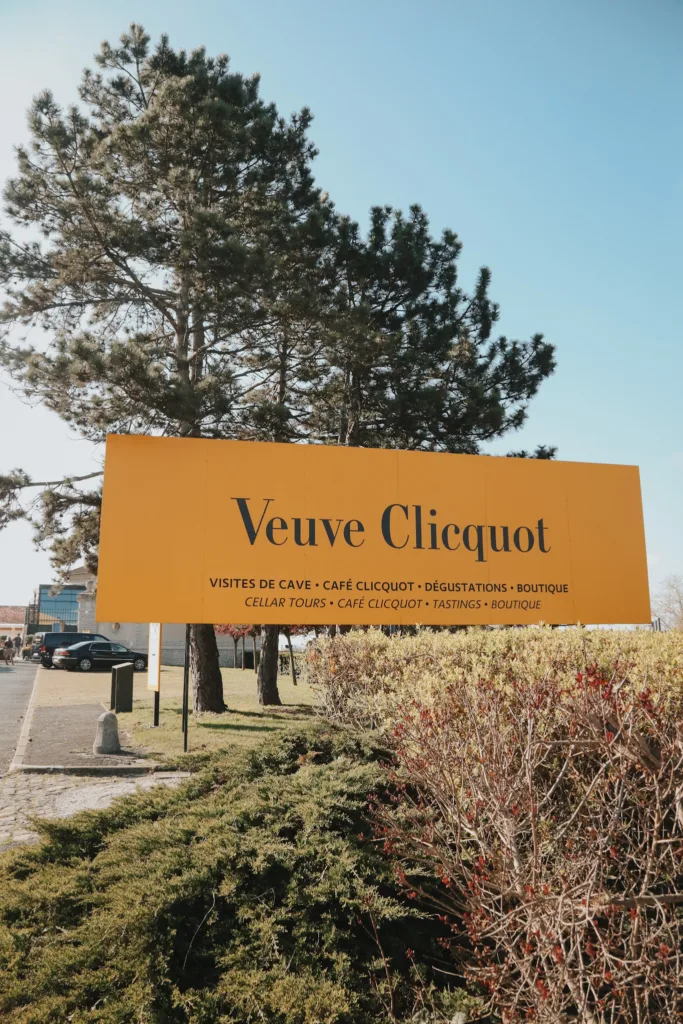 Sign of Veuve Clicquot