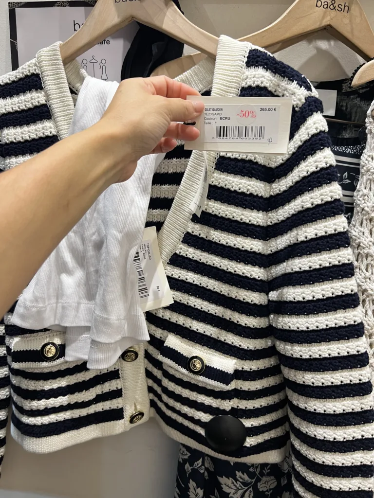 Stripe navy and white sweater | French Fridays Week 24