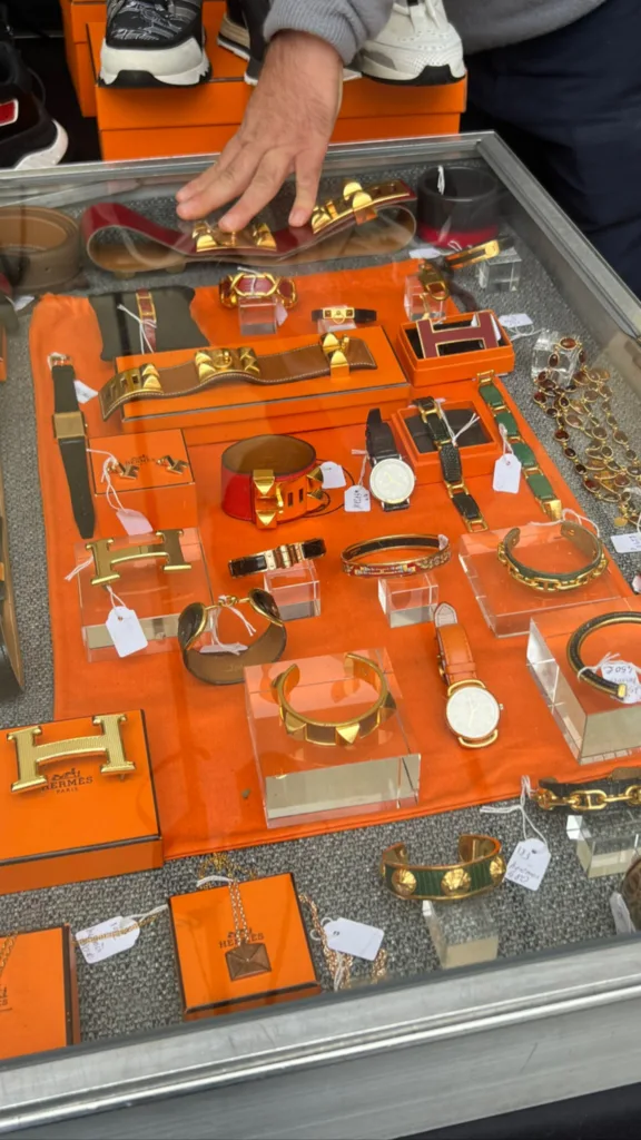 Hermes watches and bracelets at A Paris Flea Market