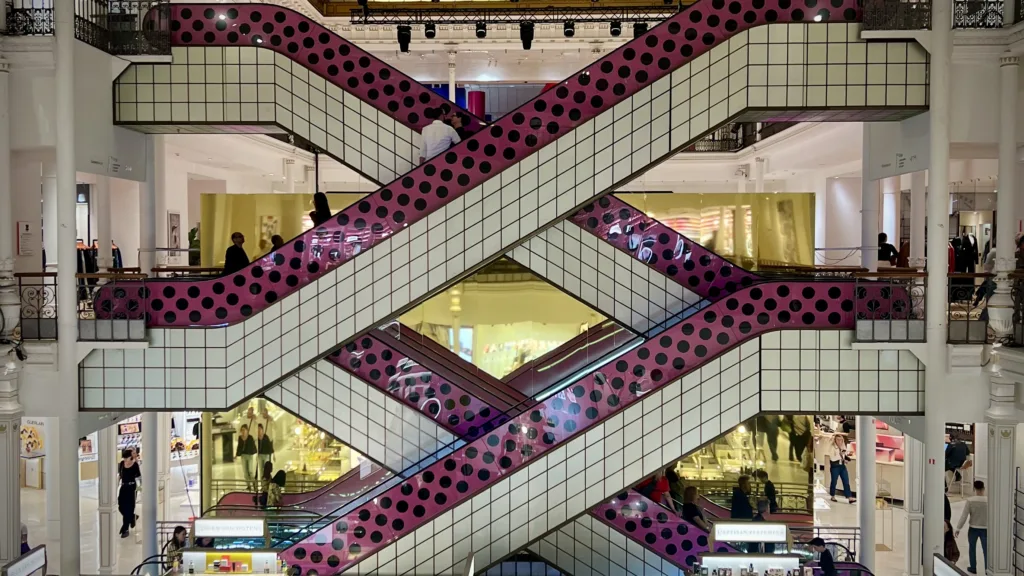 Shopping mall in Paris Shopping mall in Paris