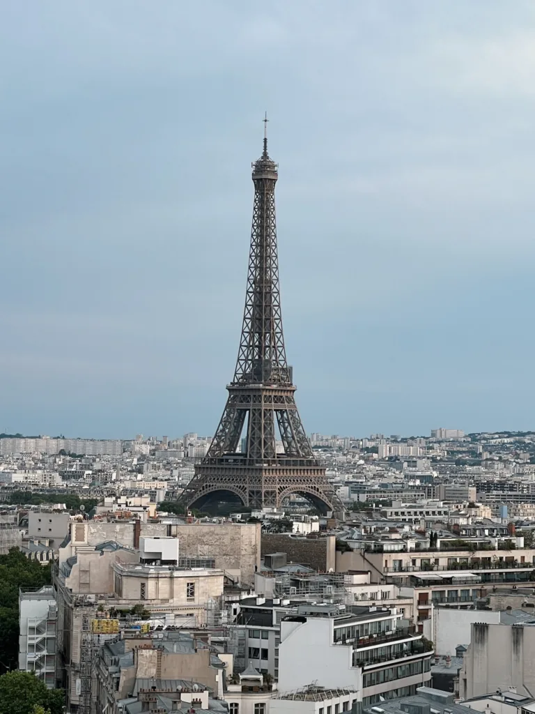 View of the eiffel tower View of the eiffel tower