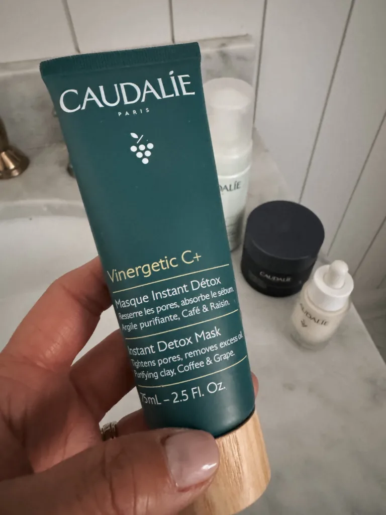 Detox mask from caudalie to help hydrate the skin.