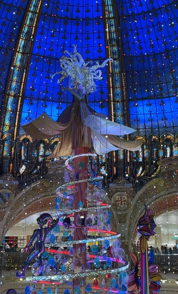 Tree at Galeries Lafayette in Paris | Where To See Festive Sights In Paris
