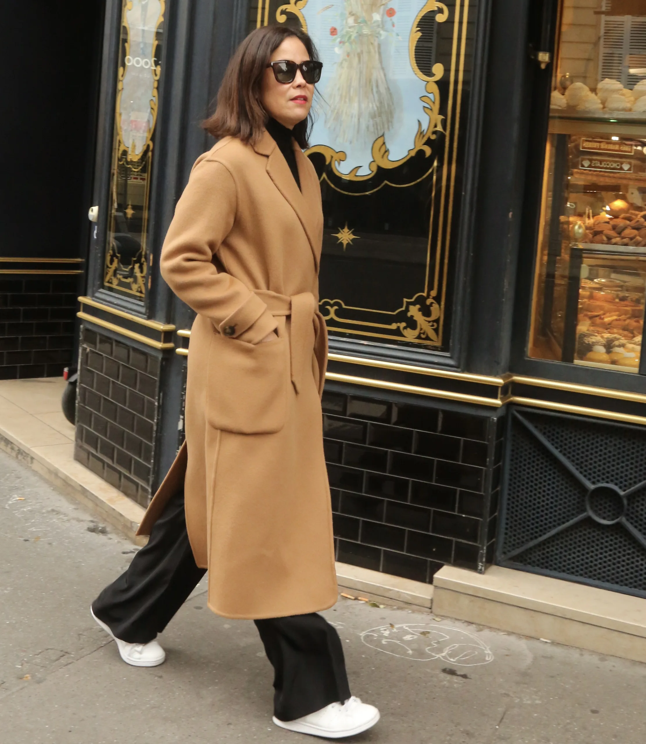 Packing For Paris In Winter Wearing a camel coat and looking chic.