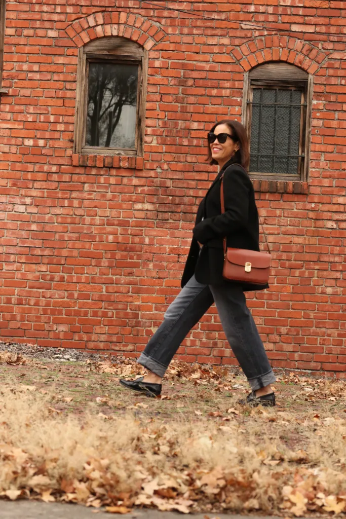 French shoe styles that French women own which are classic, timeless, and chic like these black loafers.