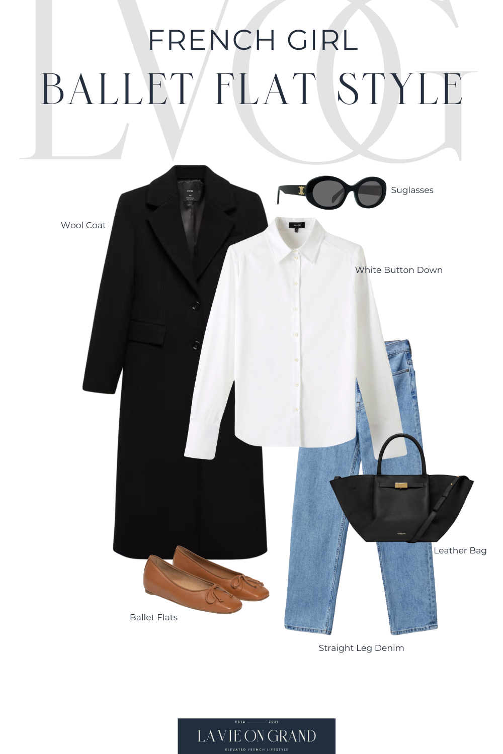 How to wear ballet flats like a French person, which are essential part of French wardrobe.