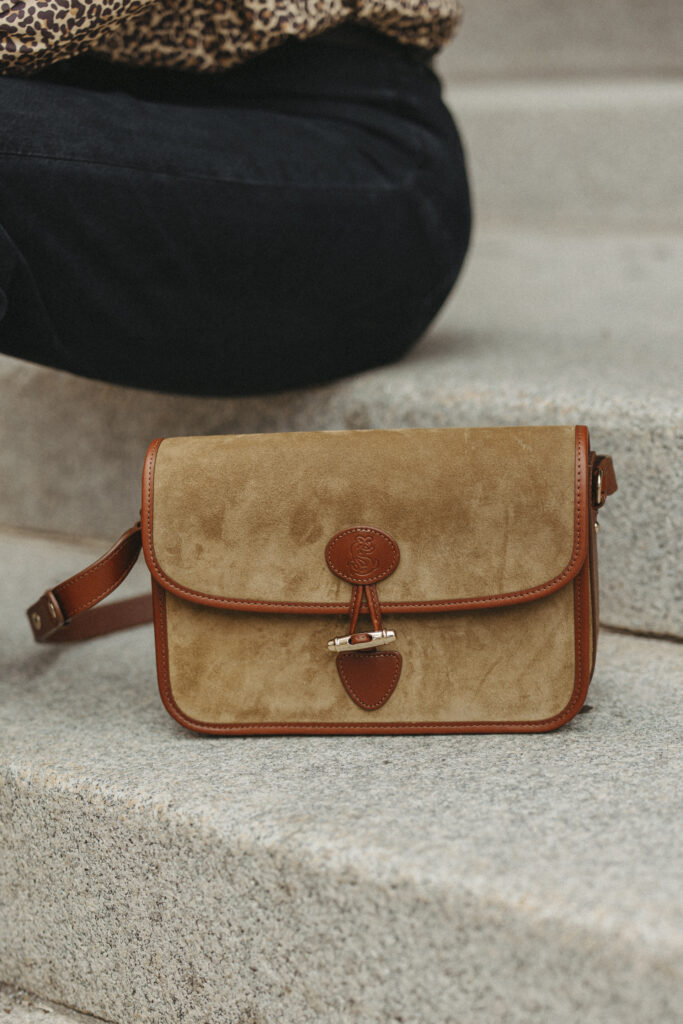 Sezane suede bag.