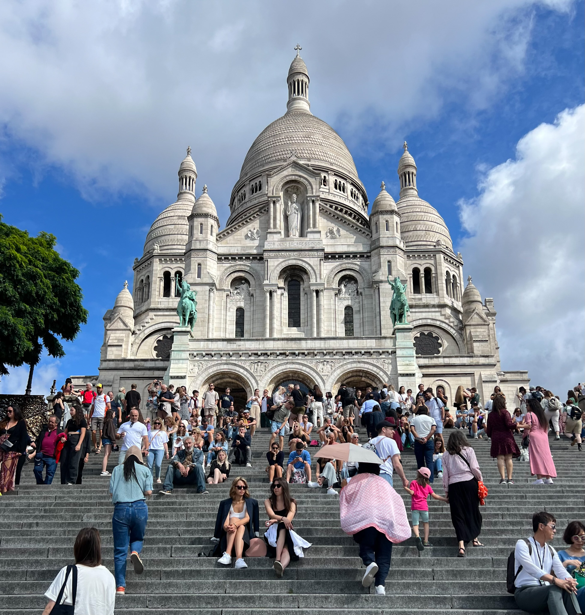 View looking at Sacre Couer in Paris.