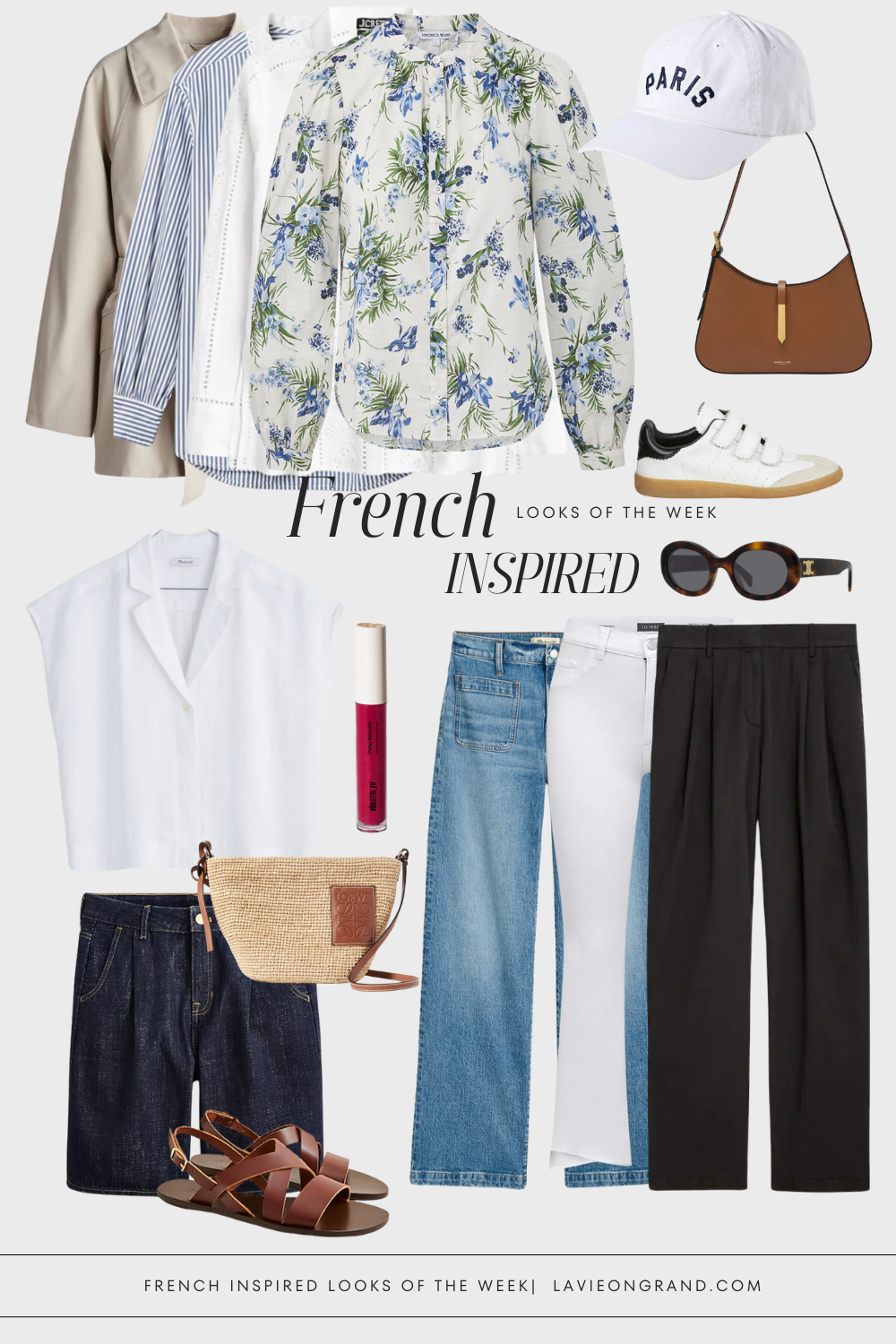 French inspired looks for the week.
