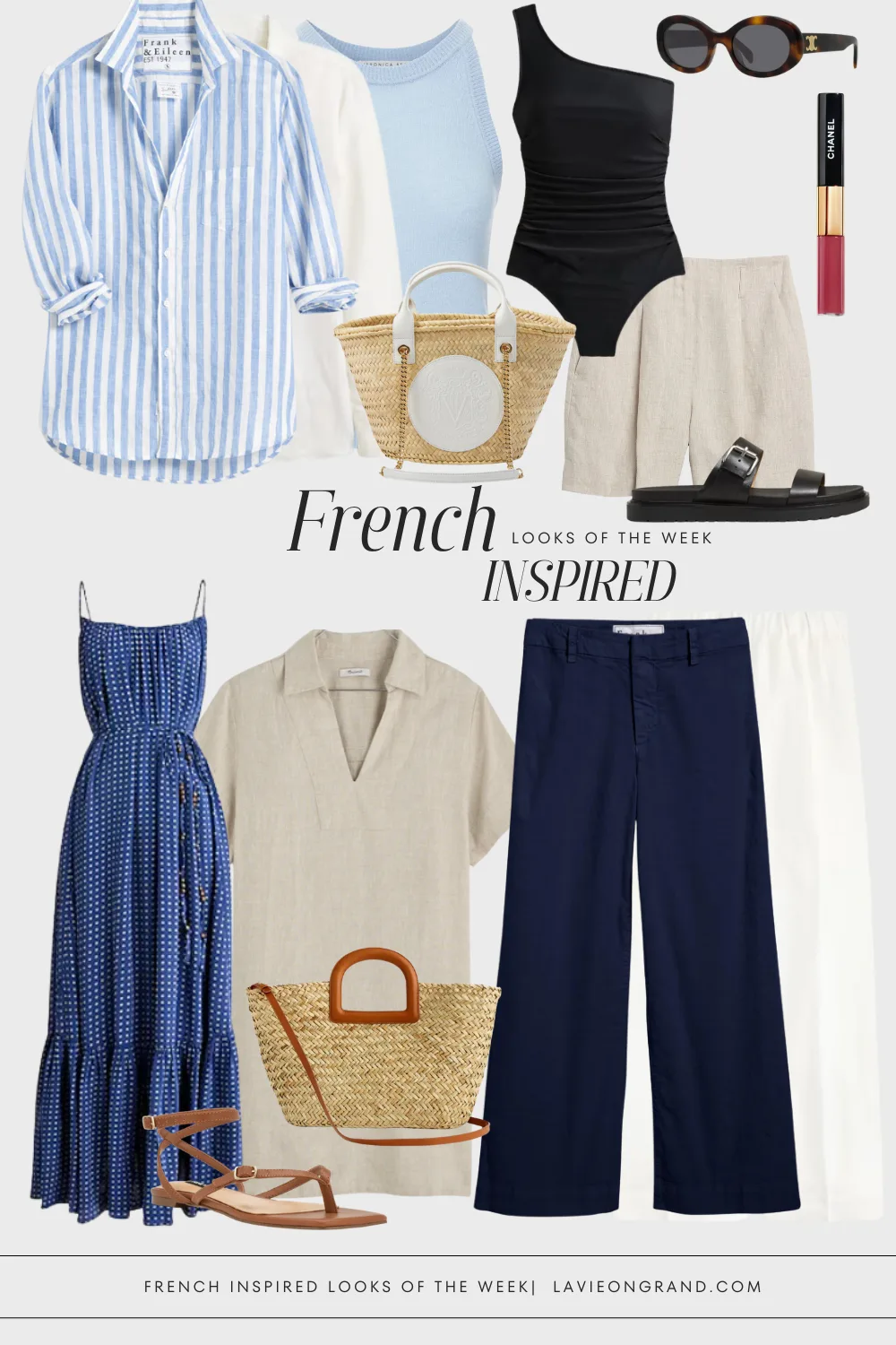 French inspired looks for the week.