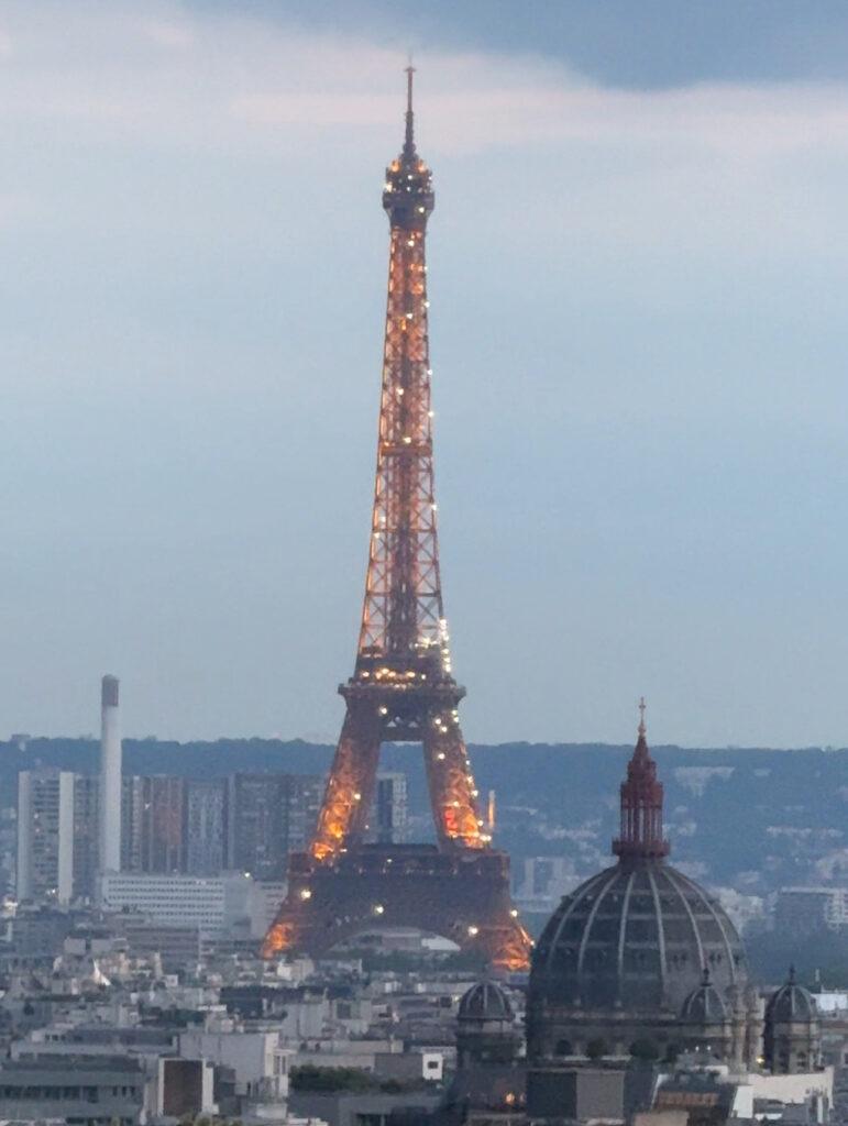 Eiffel Tower View at night.