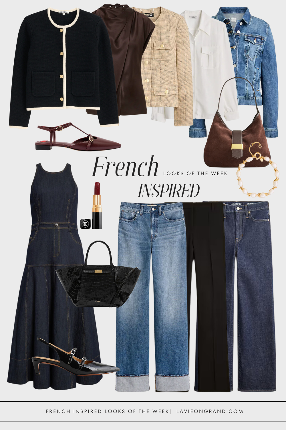 Graphic of Outfits for the week | French Fridays Edition No. 11