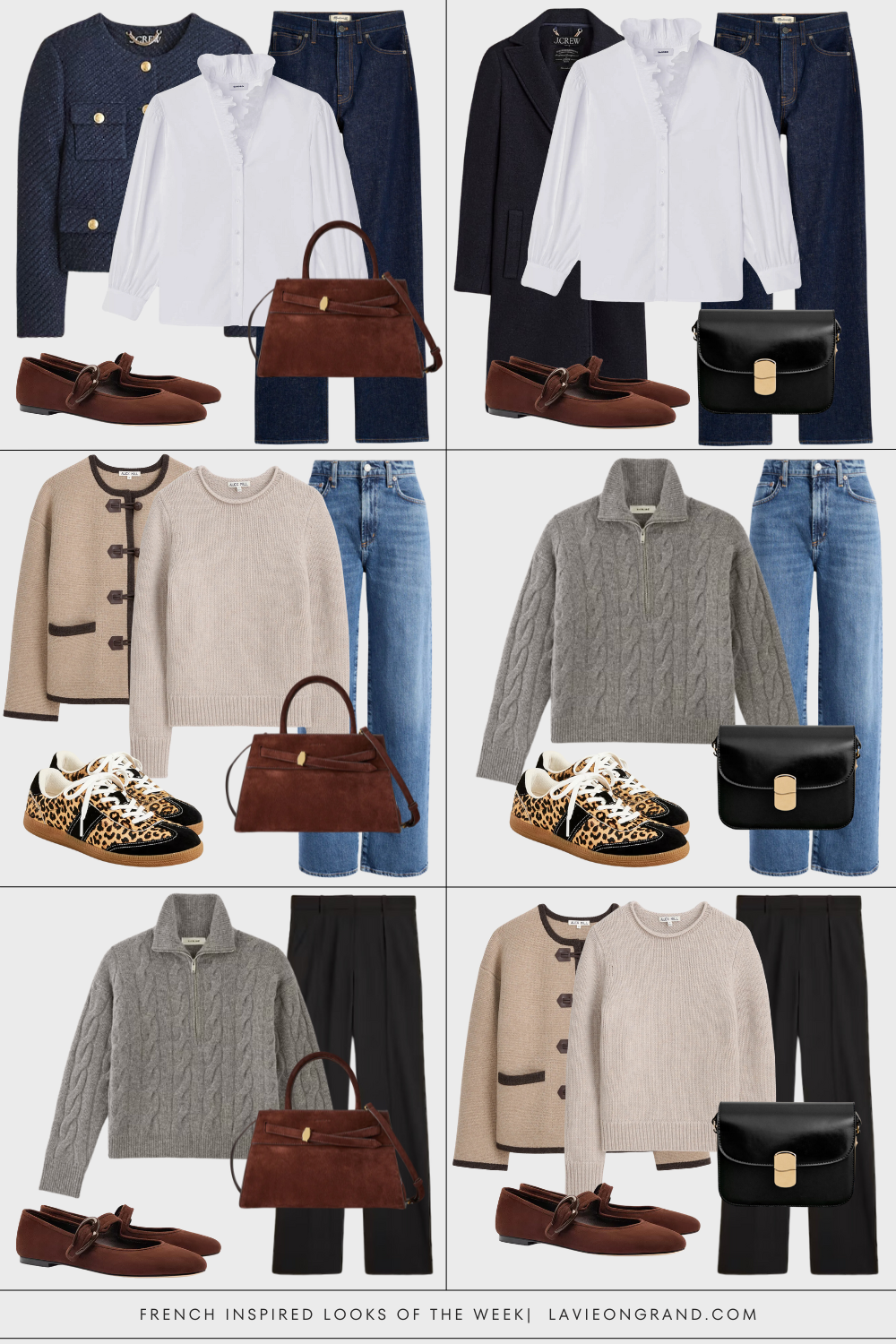 GRAPHICS OF FRENCH INSPIRED WEEKLY LOOK