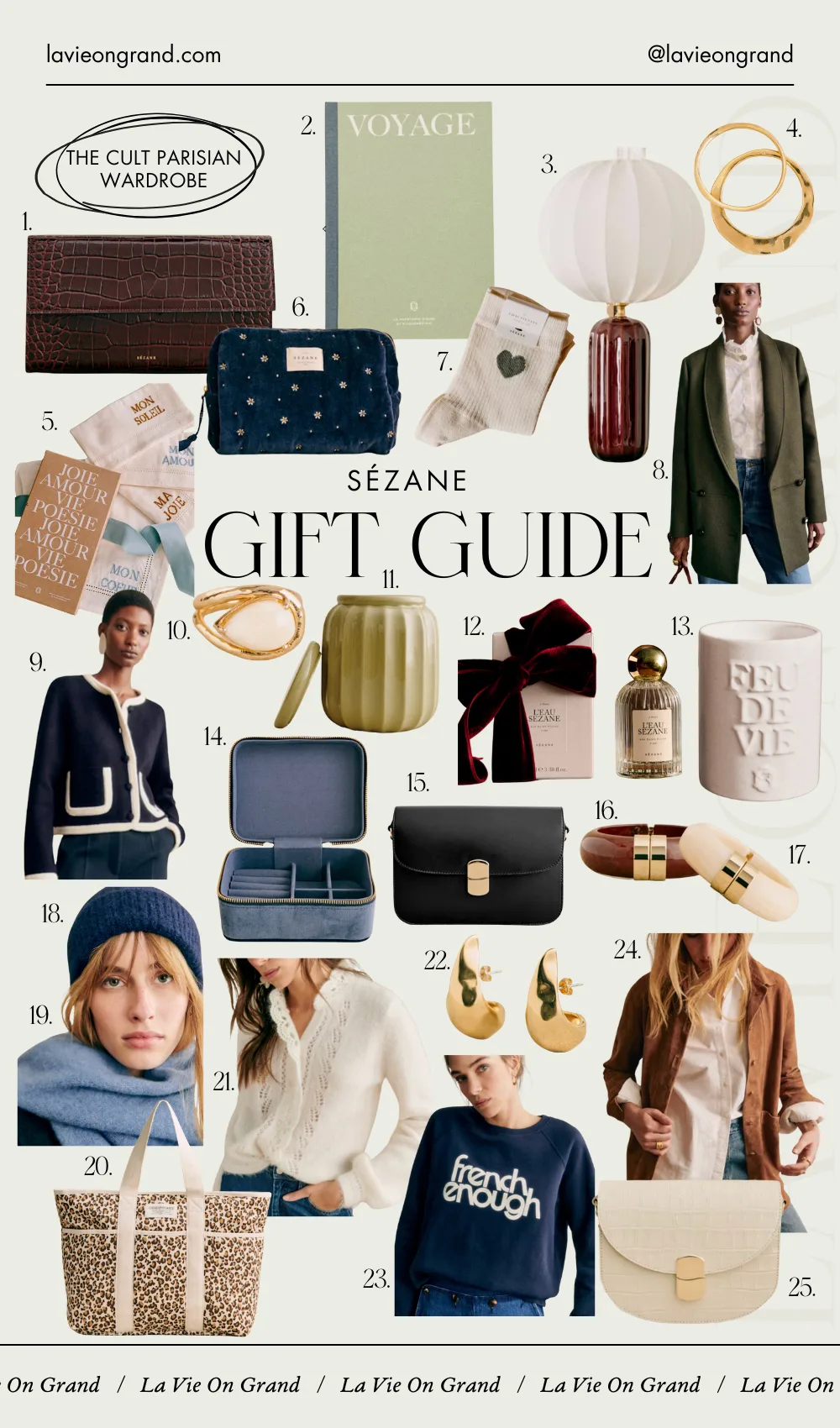 25 Sézane items to give this holiday season for Christmas gifts.