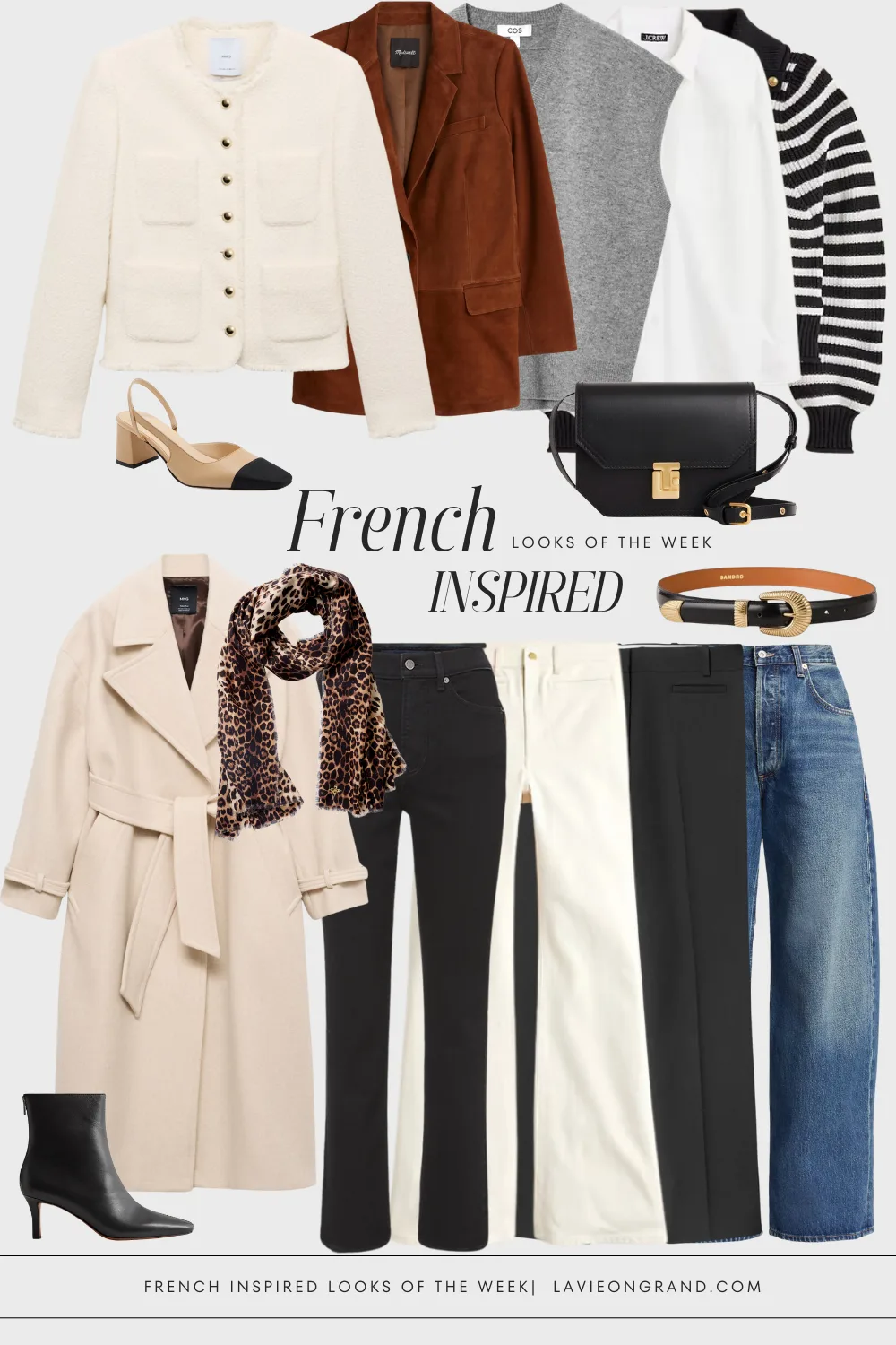 Graphic of clothing items for French Fridays.