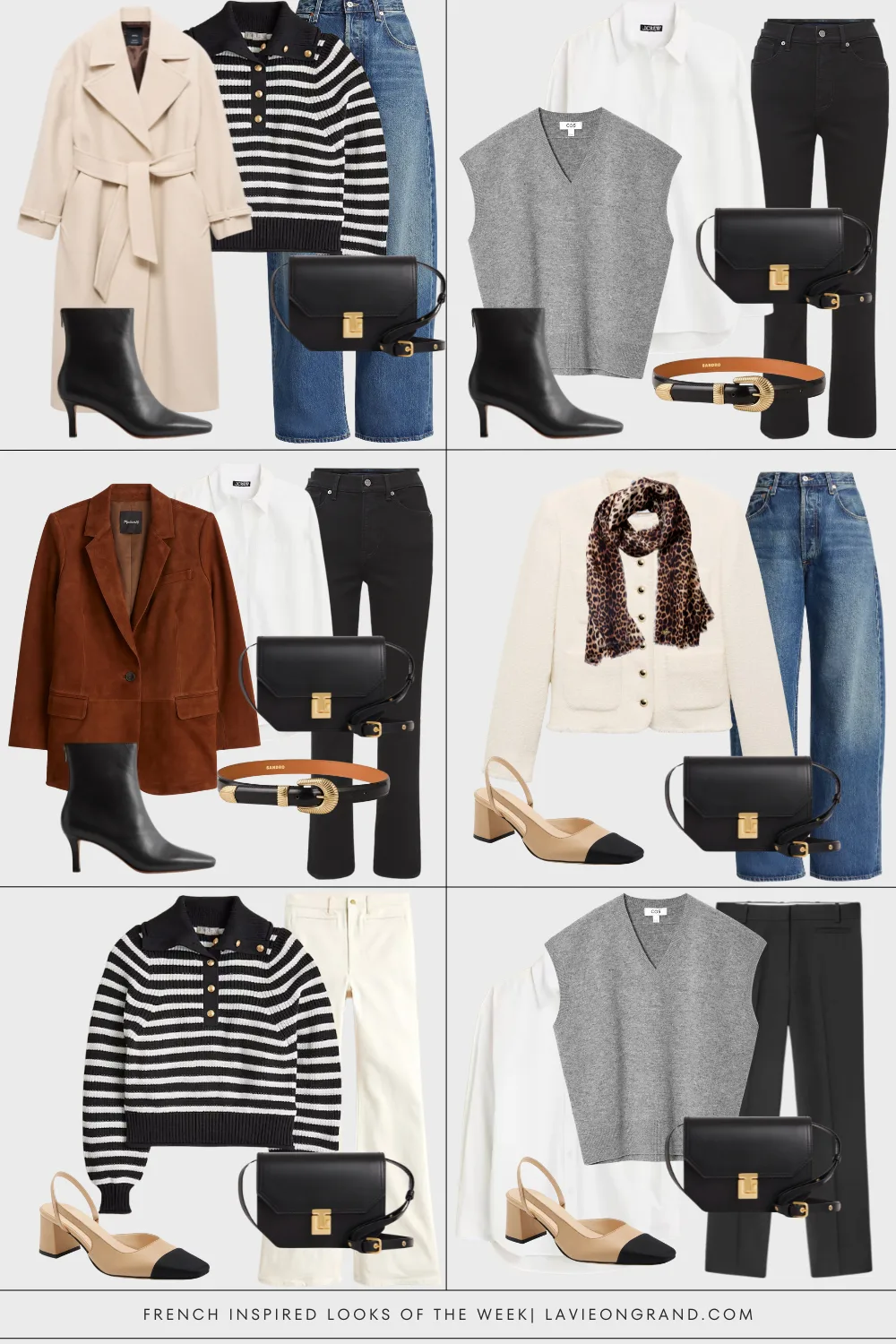 French graphic of clothing to be inspired by the looks of French women.