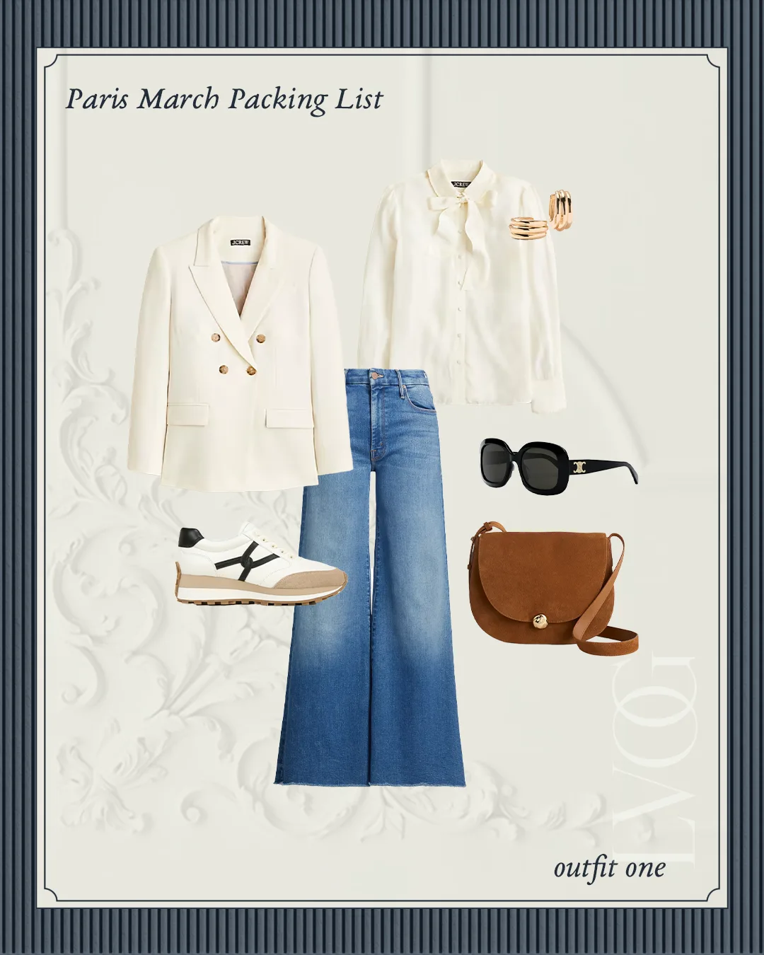 Outfit combination to pack for Paris in March.