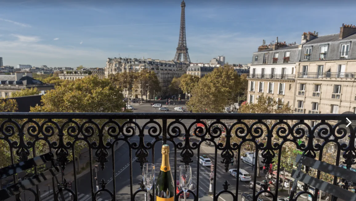 Balcony shot of Paris.