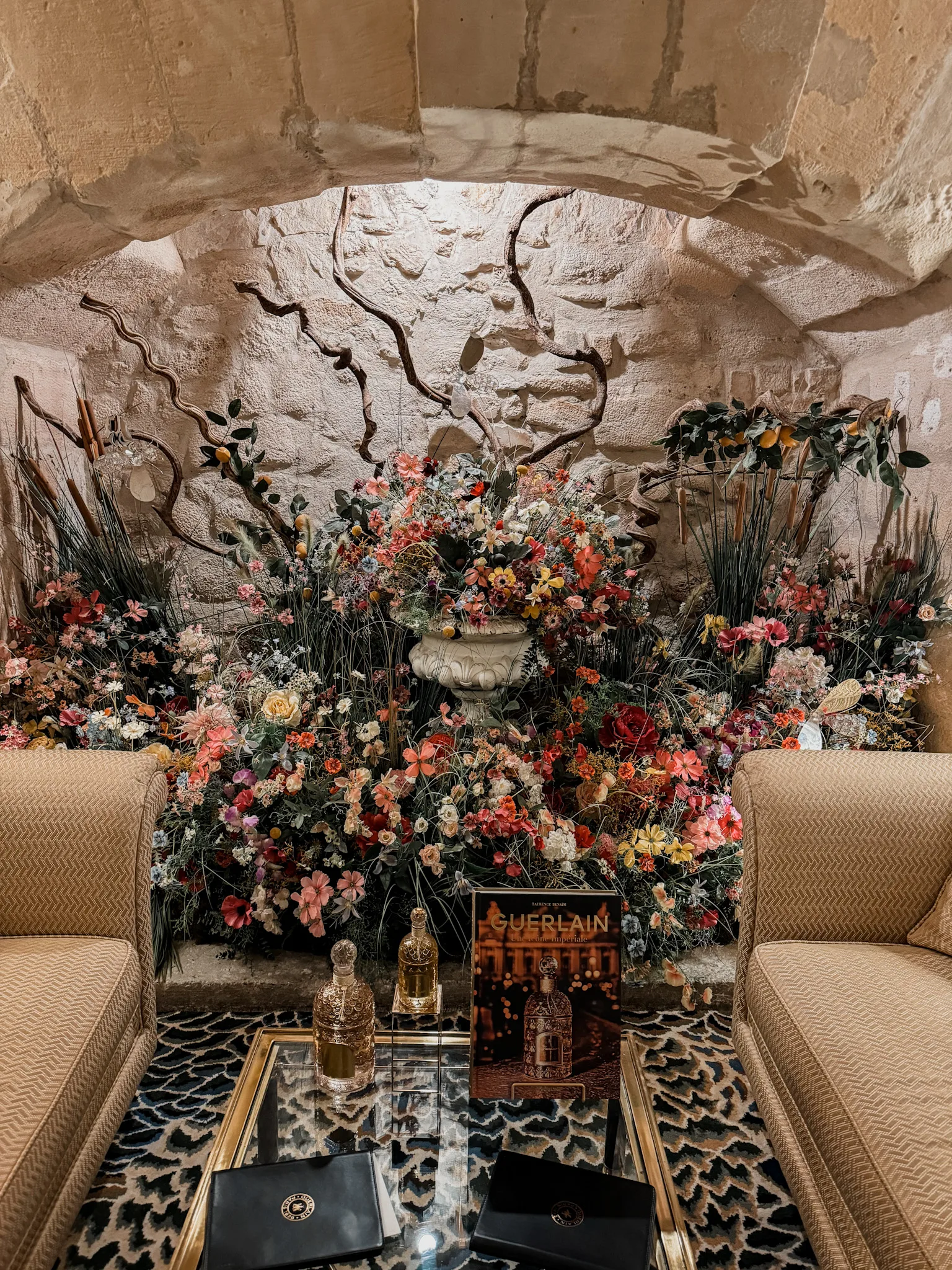 Flower display in Paris.